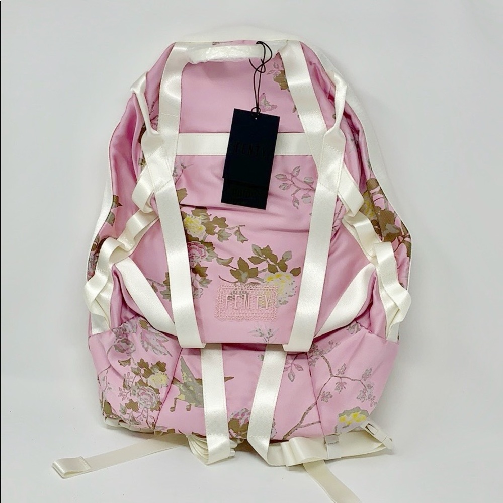 SOLD! Rihanna Fenty Puma, Parachute Pink Floral Backpack